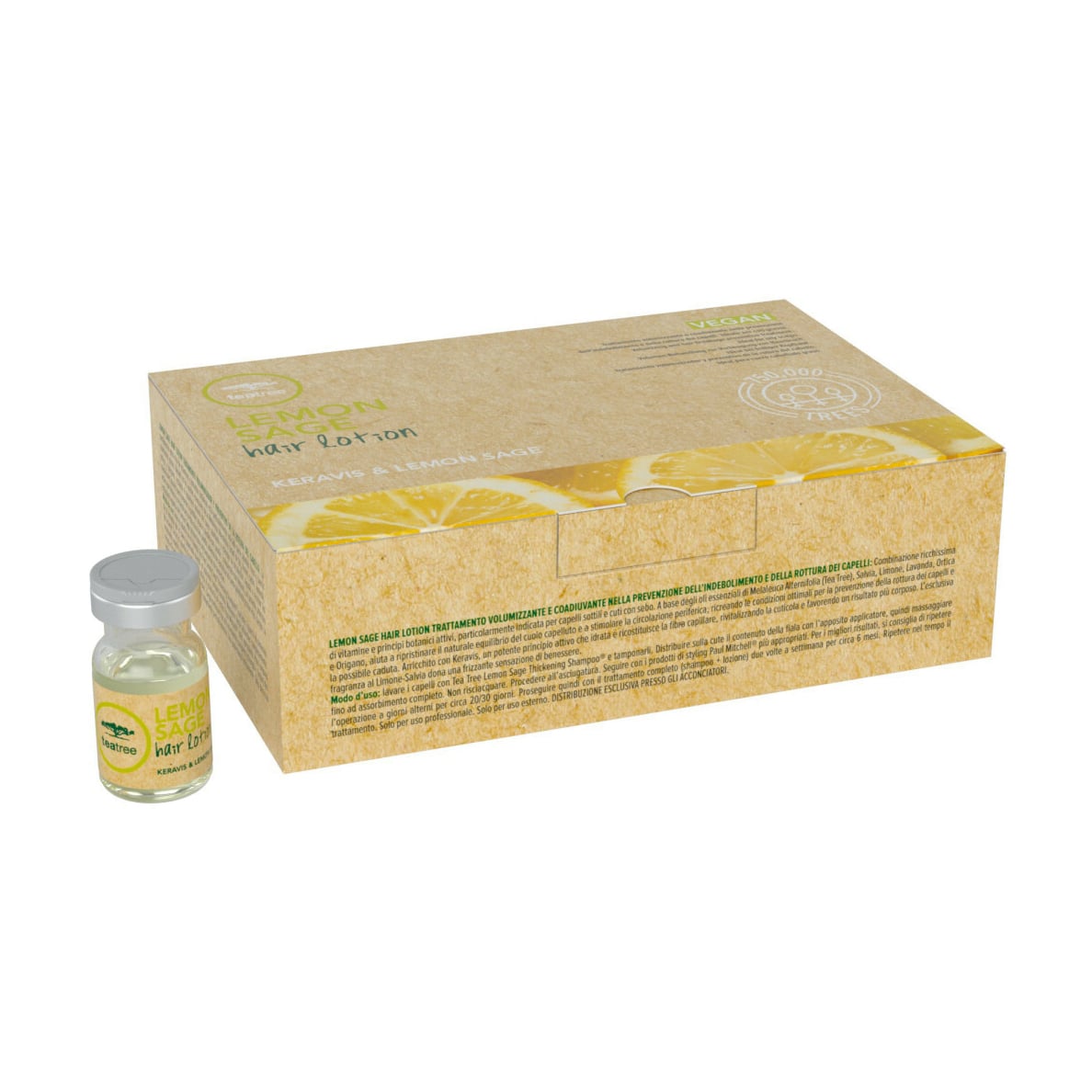Відновлювальний лосьйон Paul Mitchell Tea Tree Hair Lotion Keravis and Lemon Sage при випадінні волосся, з екстрактом чайного дерева та лимона, 12*6 мл
